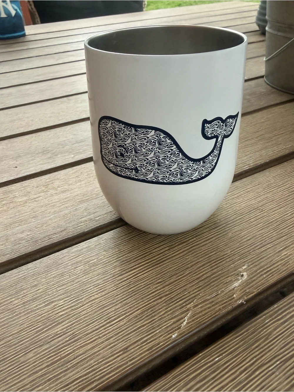 Vineyard Vines x Target Whale Stainless Steel Tumbler 11.5 oz Blue White